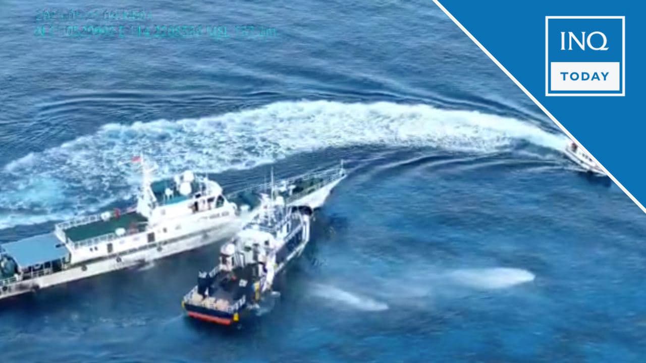 China Coast Guard Uses Water Cannons Against Filipino Fishermen Near Sabina Shoal
