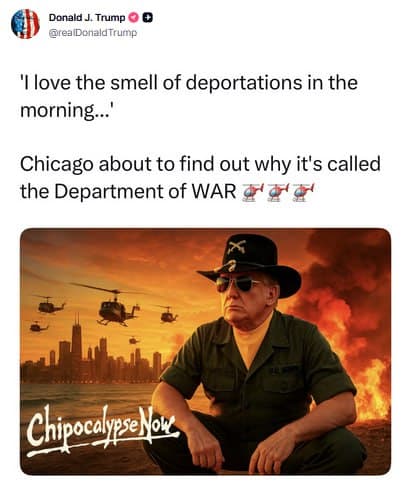 Trump Warns Chicago: "Prepare for a Department of WAR