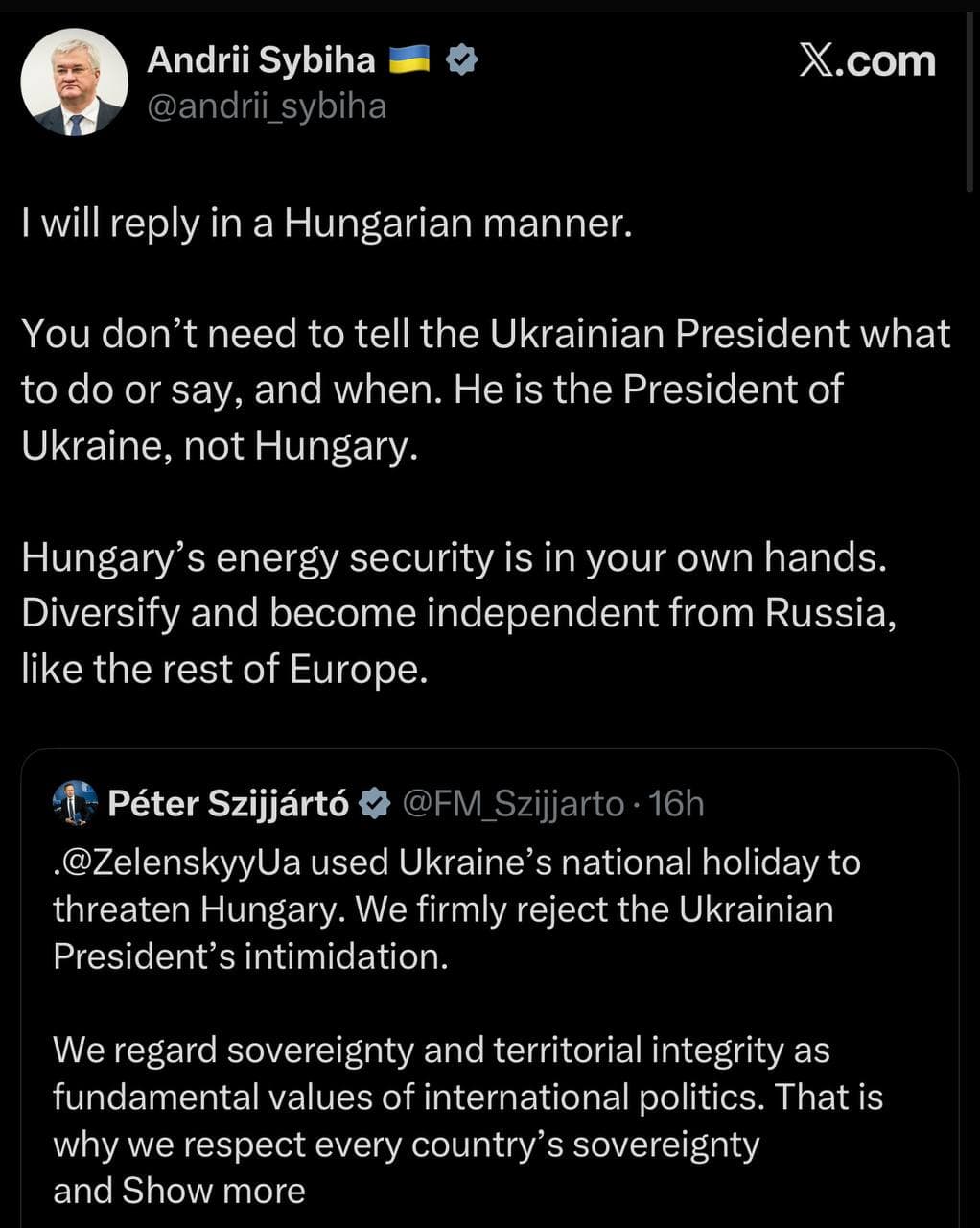 Featured image for: Ukraine's Foreign Minister Urges Hungary to Cut Russian Energy Ties Ukraine's Foreign Minister Urges Hungary to Cut Russian Energy Ties