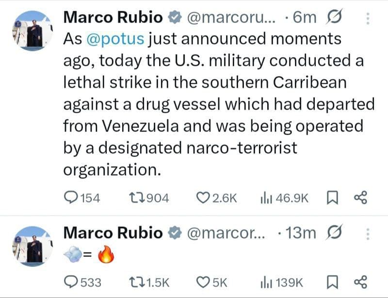 U.S. Navy Destroys Venezuelan Drug Ship Amid Rising Tensions