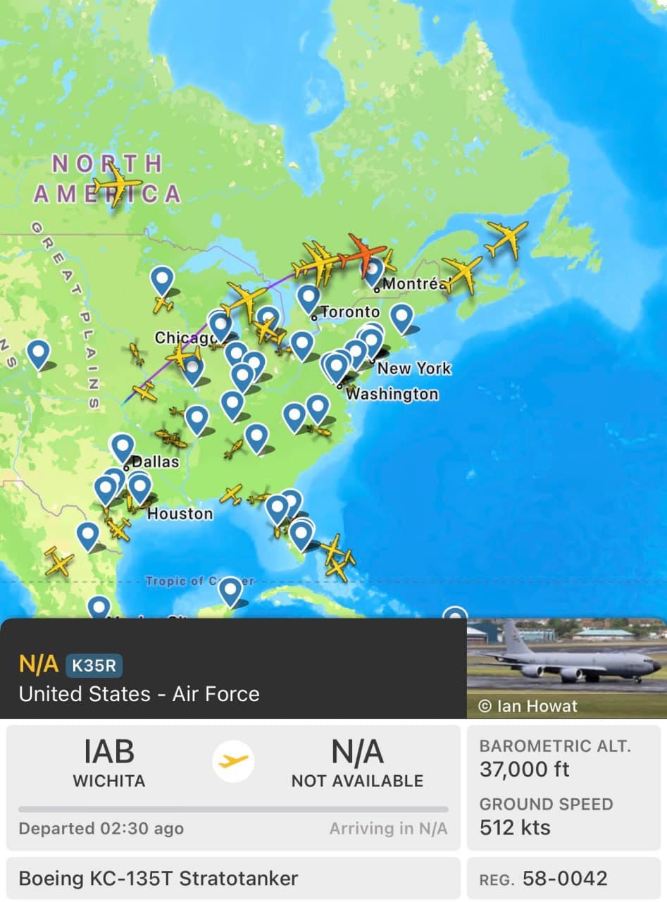 Featured image for: Dozen U.S. Air Force KC-135R/T tankers enroute to Europe, heading to RAF Mildenhall Dozen U.S. Air Force KC-135R/T tankers enroute to Europe, heading to RAF Mildenhall