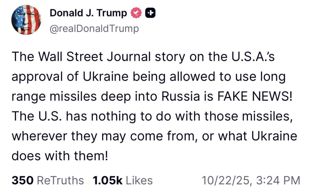 Featured image for: Trump denies Wall Street Journal report on Ukraine missile restrictions Trump denies Wall Street Journal report on Ukraine missile restrictions