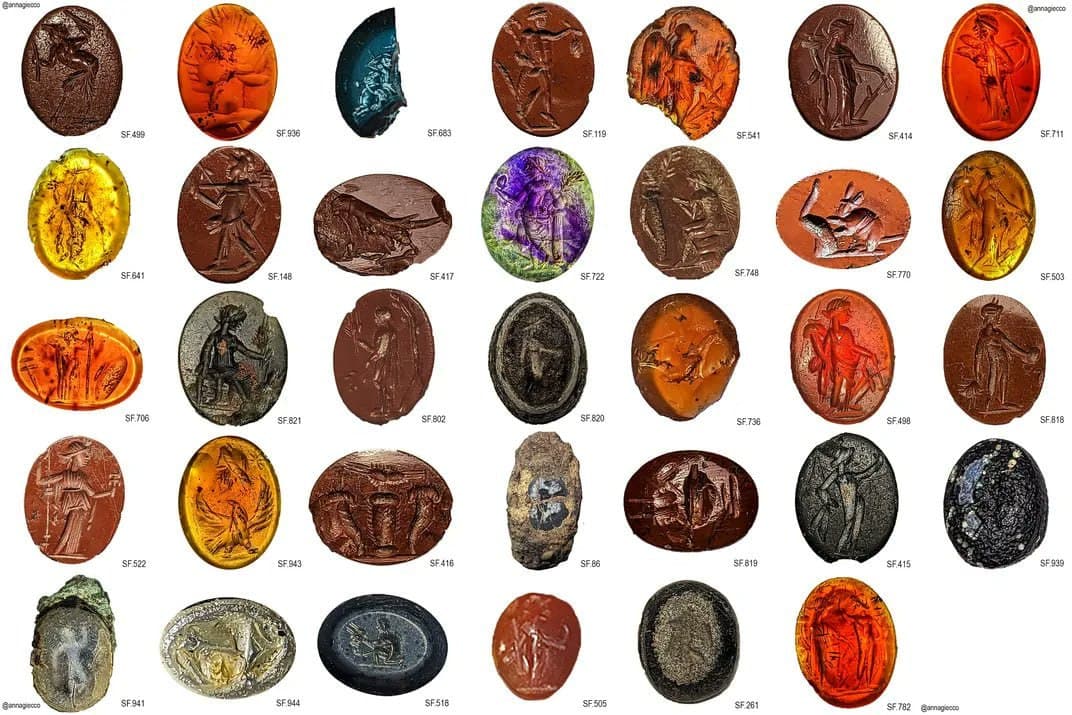 Featured image for: Archaeologists discover 2000-year-old gemstones in Roman bathhouse drain Archaeologists discover 2000-year-old gemstones in Roman bathhouse drain