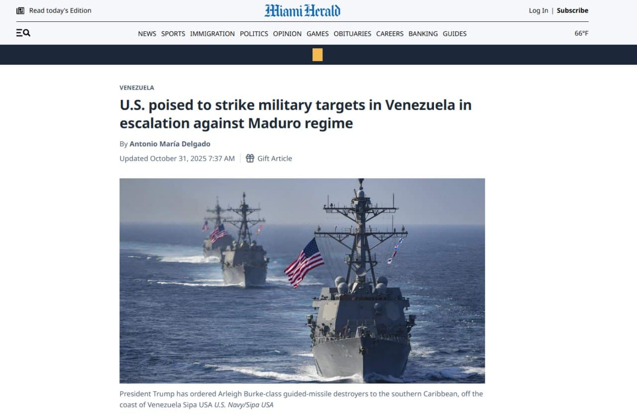 Featured image for: U.S. to strike military targets in Venezuela against Maduro regime U.S. to strike military targets in Venezuela against Maduro regime