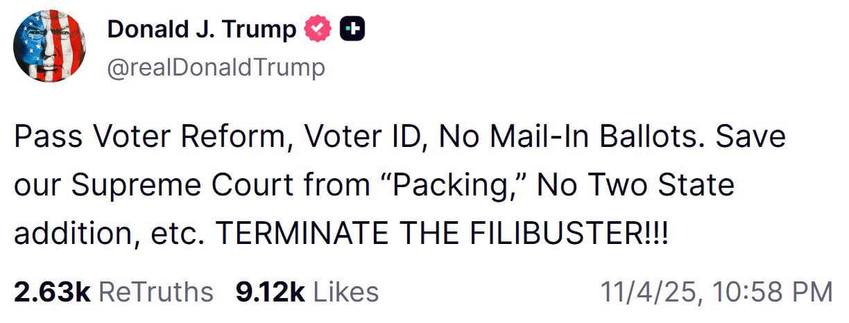 Featured image for: Trump proposes voter reform and opposes Democratic judicial changes Trump proposes voter reform and opposes Democratic judicial changes