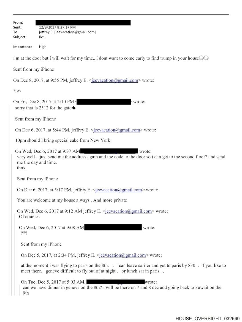 Email from Epstein victim reveals concern about Trump in 2017