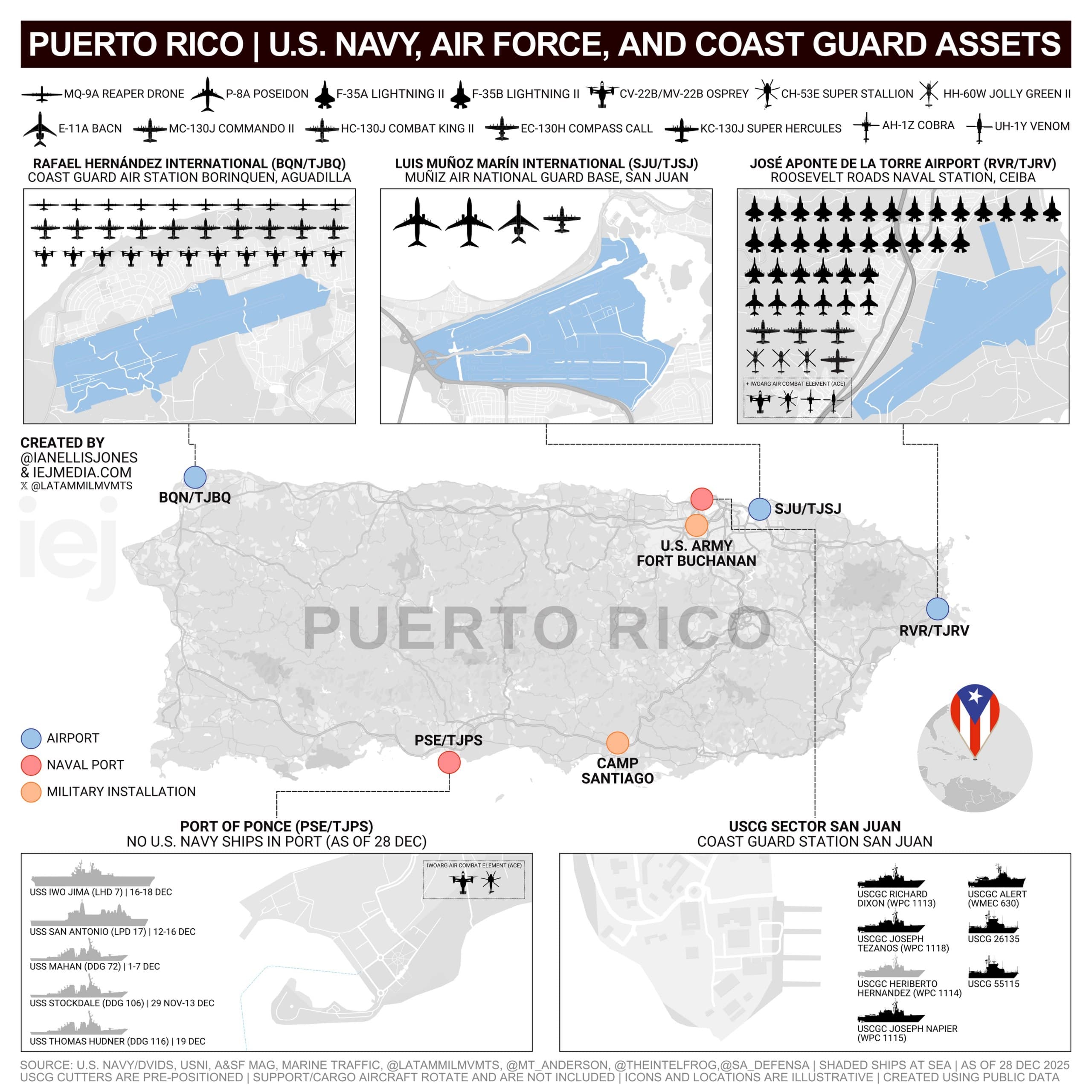 U.S. deploys 10 MQ-9A Reaper drones and 36 fighter aircraft to Puerto Rico