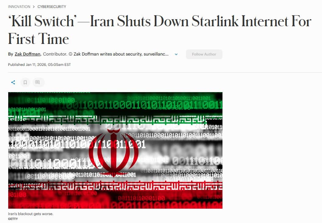 Iranian government deploys military jammers to shut down Starlink
