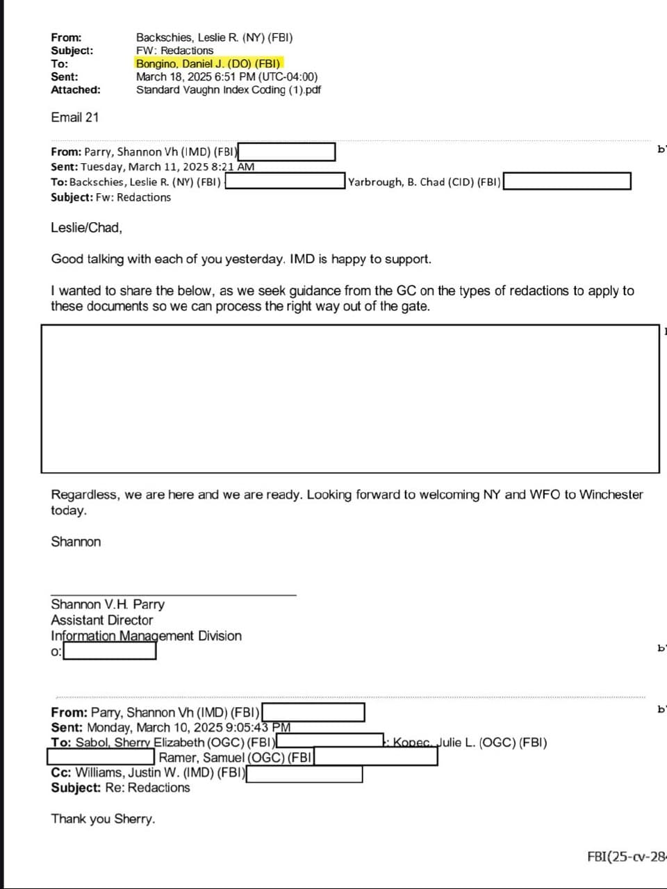 Featured image for: Emails reveal Dan Bongino approached to help redact Epstein files Emails reveal Dan Bongino approached to help redact Epstein files