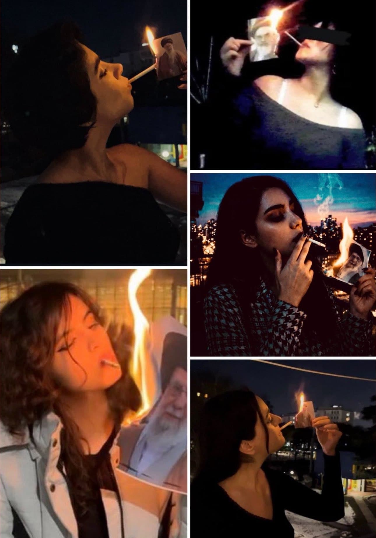 Images of feminists calling for revolution in Iran debunked as old photos