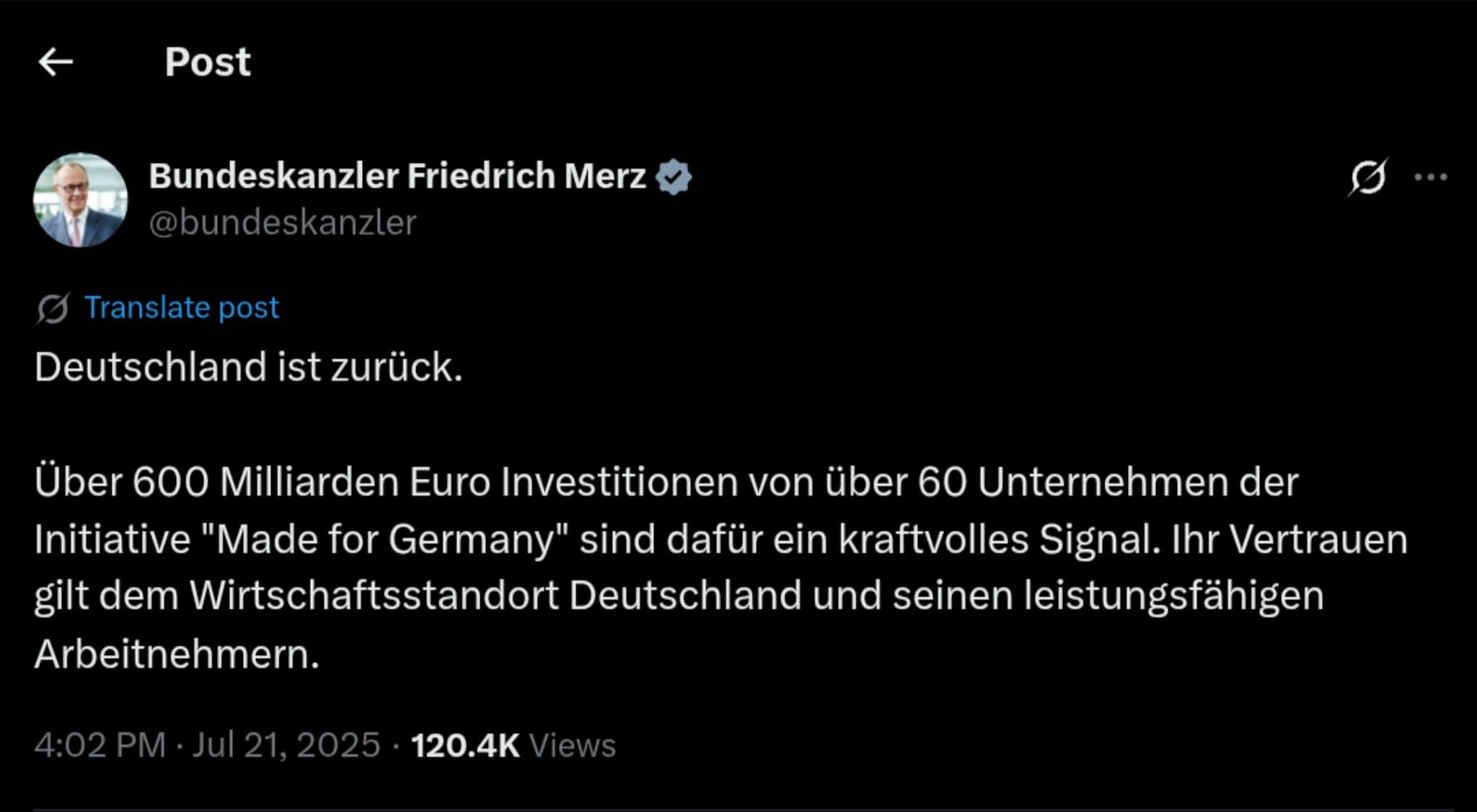 Featured image for: Germany Attracts €600 Billion Investment from 60+ Firms in Economic Revival Push Germany Attracts €600 Billion Investment from 60+ Firms in Economic Revival Push