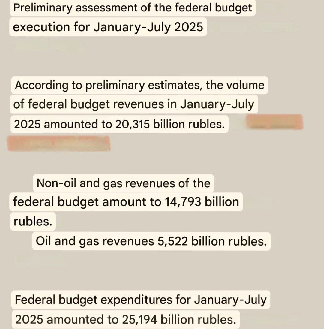 Russia's Budget Crisis Deepens: 5 Trillion Ruble Shortfall Exposes Economic Strain