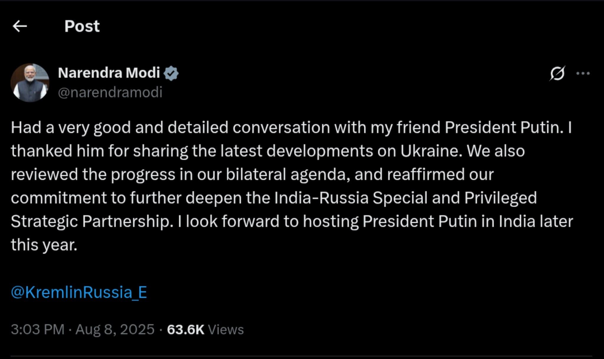 Modi and Putin Strengthen India-Russia Ties in Key Strategic Talks Amid Global Tensions