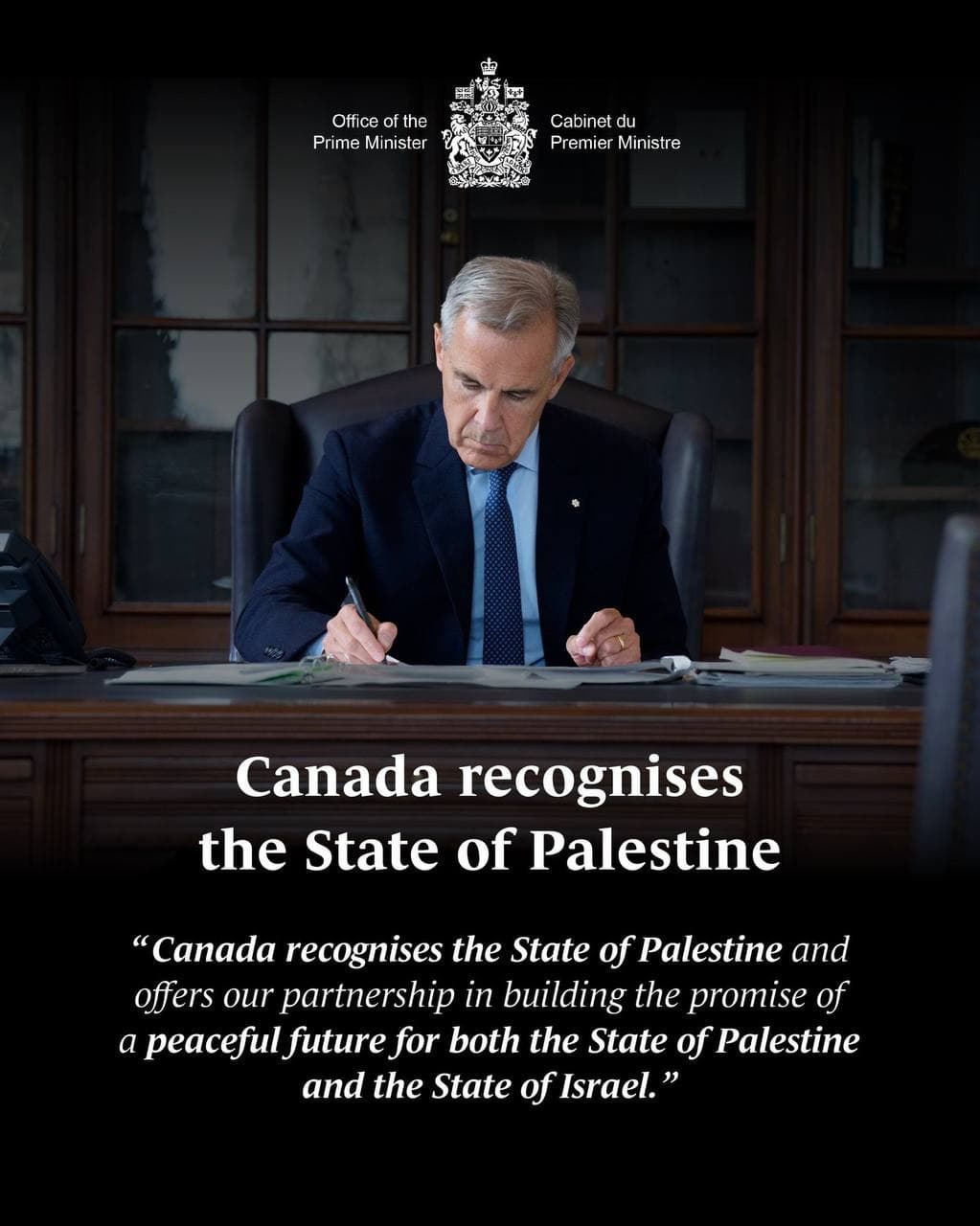 Featured image for: Canada recognises the State of Palestine and offers partnership for peace Canada recognises the State of Palestine and offers partnership for peace