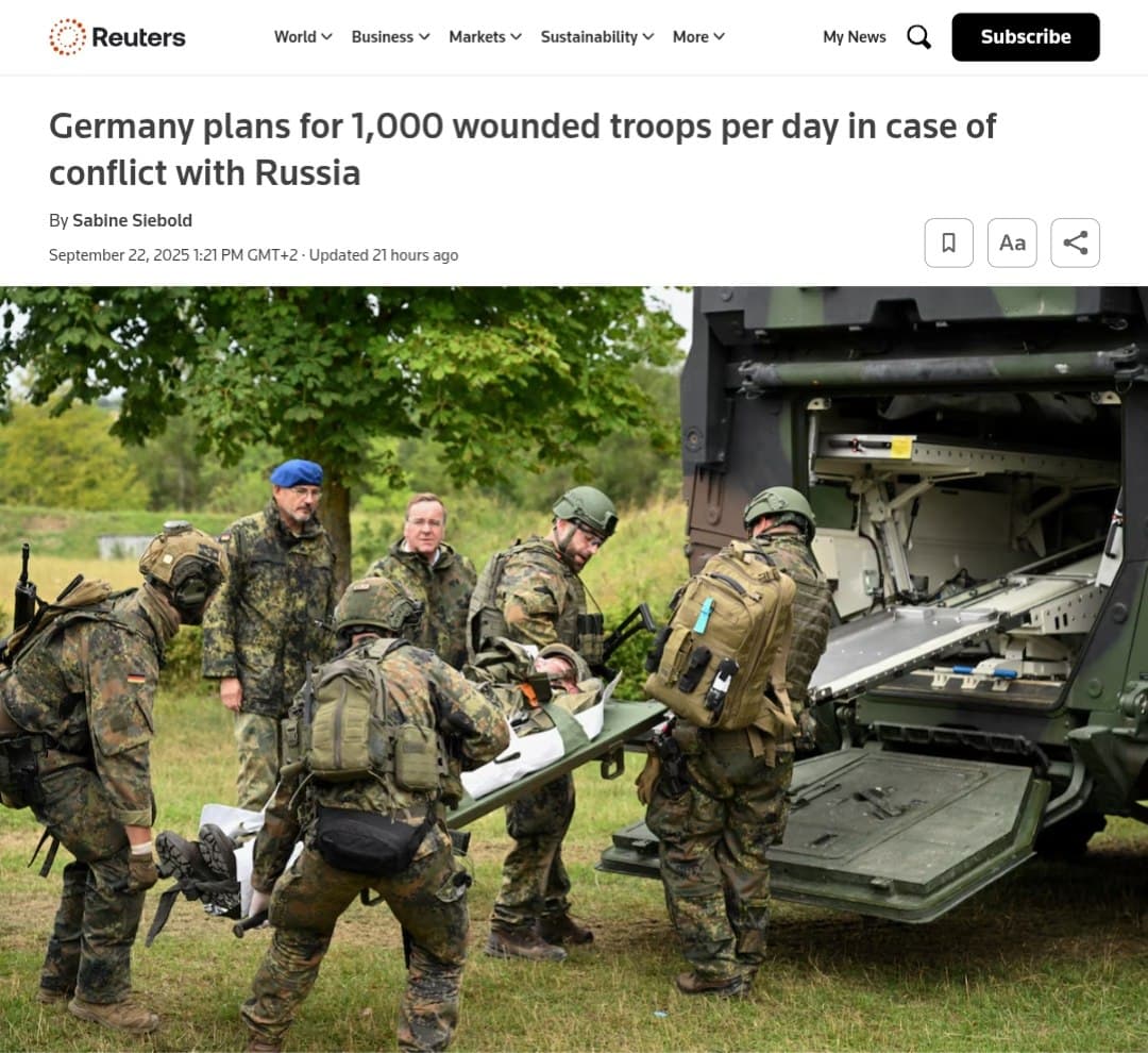 Germany prepares for 1,000 wounded troops per day in potential conflict