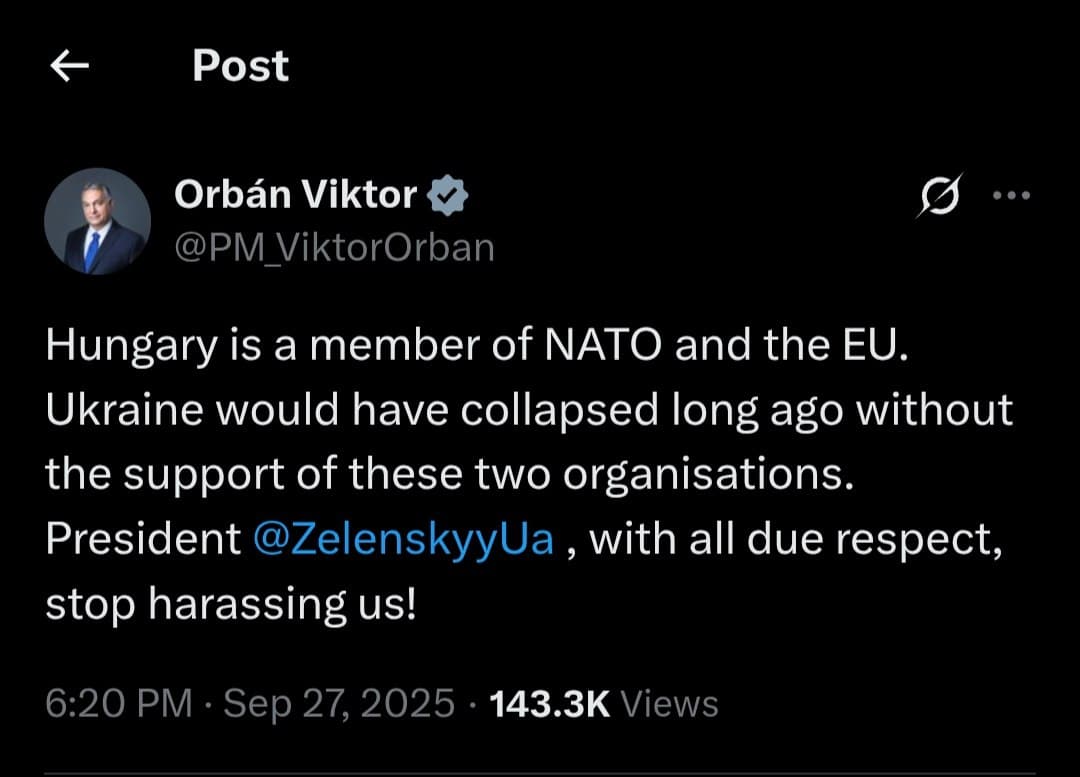 Featured image for: Hungarian Prime Minister Orbán urges President Zelensky to stop harassment Hungarian Prime Minister Orbán urges President Zelensky to stop harassment