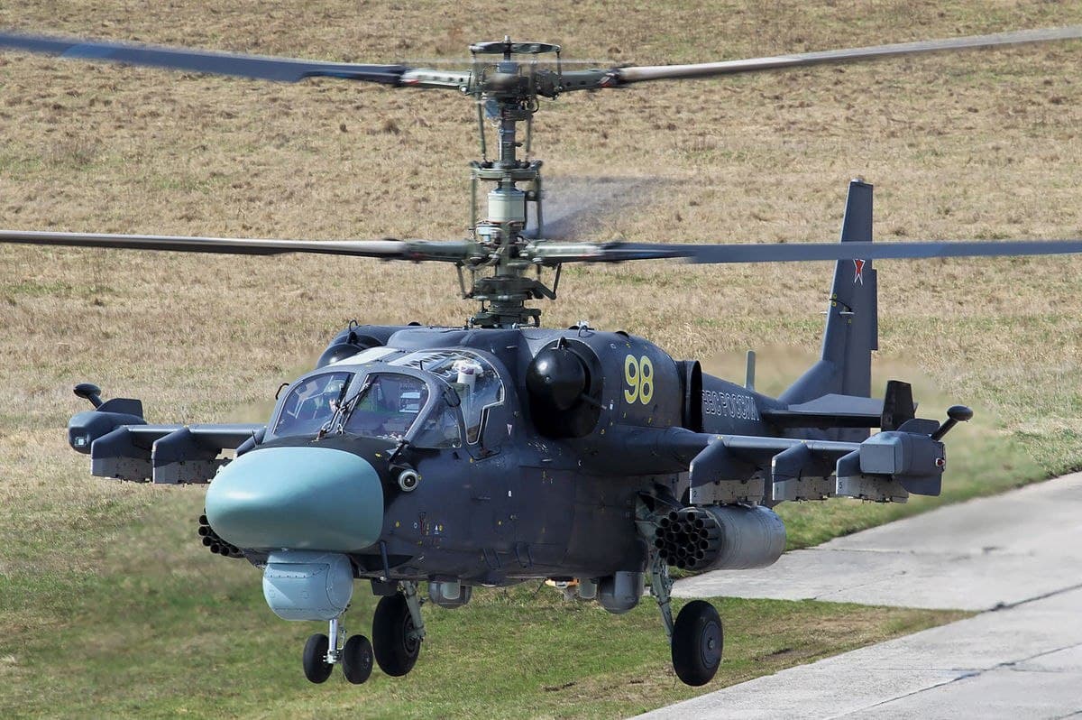 Featured image for: Ukrainian forces shoot down Russian Ka-52 helicopter, crew killed Ukrainian forces shoot down Russian Ka-52 helicopter, crew killed