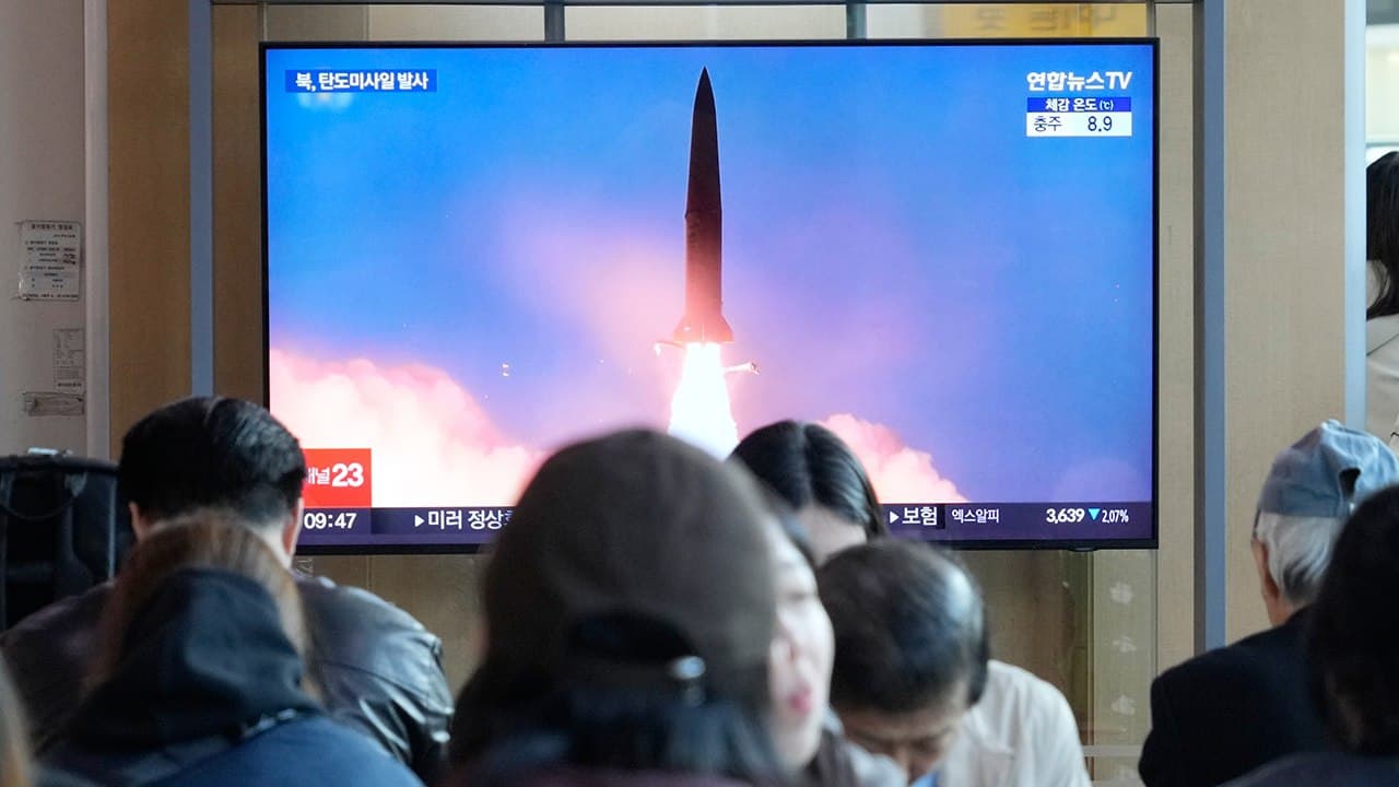 Featured image for: North Korea test fires ballistic missile ahead of Trump’s Asia trip North Korea test fires ballistic missile ahead of Trump’s Asia trip
