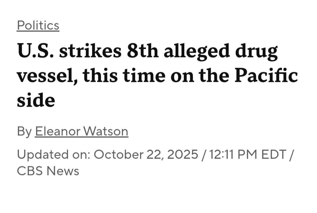 Featured image for: U.S. strikes alleged drug vessel on Pacific side of South America U.S. strikes alleged drug vessel on Pacific side of South America
