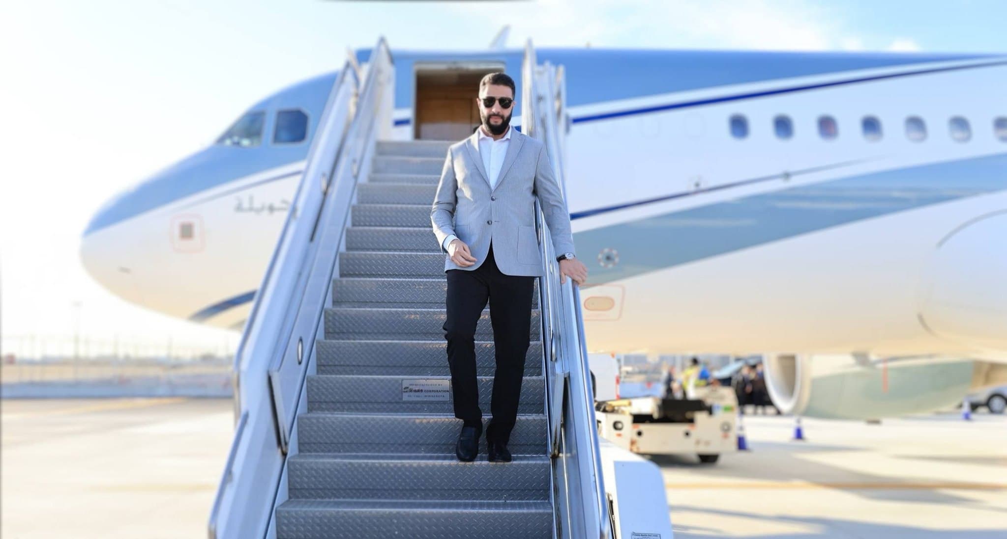 Syrian Interim-President Ahmad al-Sharaa arrives in Riyadh for conference