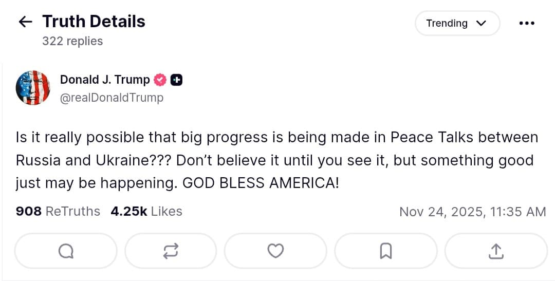 Trump questions progress in Russia-Ukraine peace talks