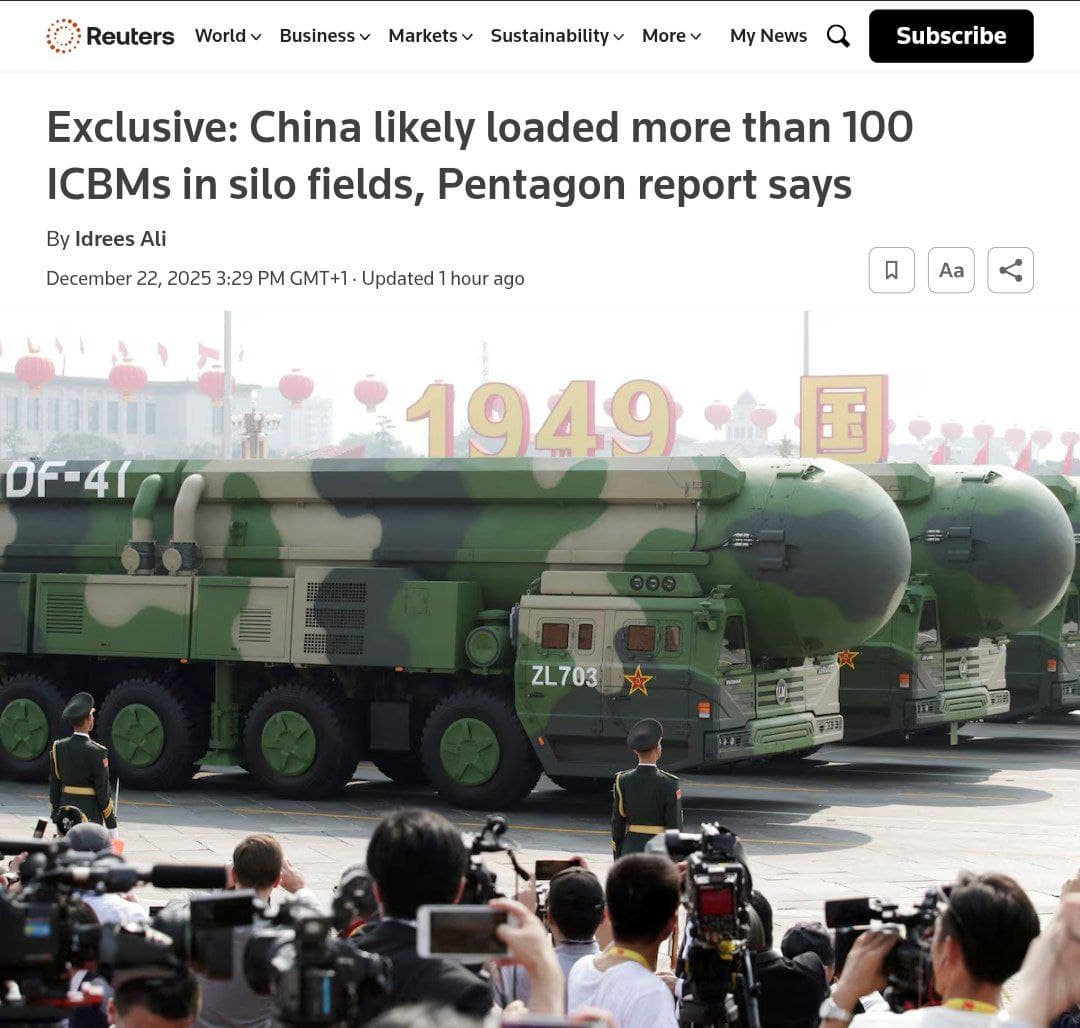 Draft Pentagon report reveals China has over 100 ICBMs near Mongolia