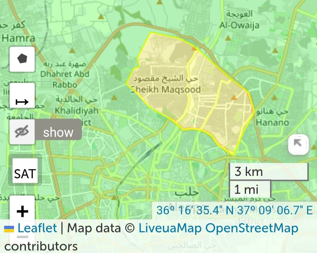 Syrian Army declares Sheikh Maqsoud a closed military zone, imposes curfew