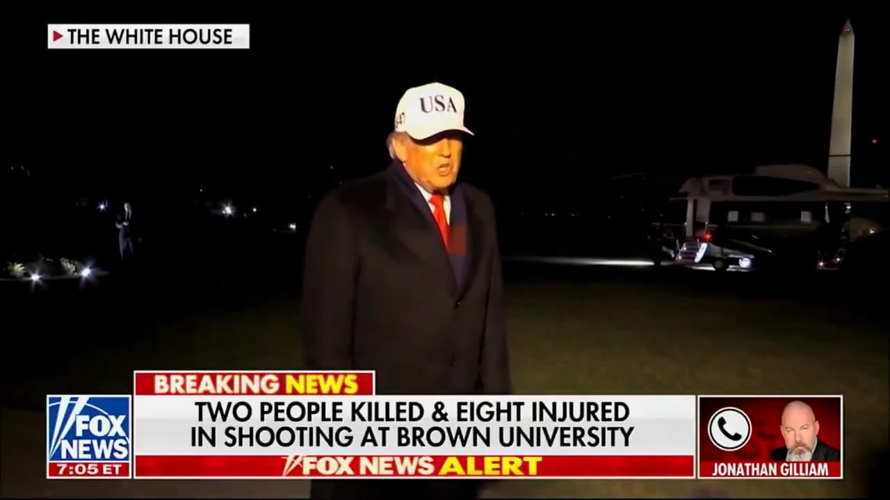 [Video] President Trump comments on Brown University shooting, urges prayers for victims