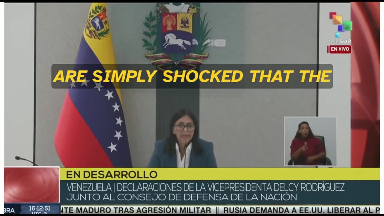 [Video] Venezuelan Vice President declares defense decree activated, mobilizing nation