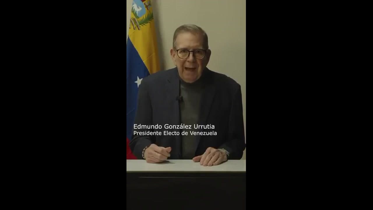 [Video] Venezuelan president-elect Edmundo González calls for release of political prisoners