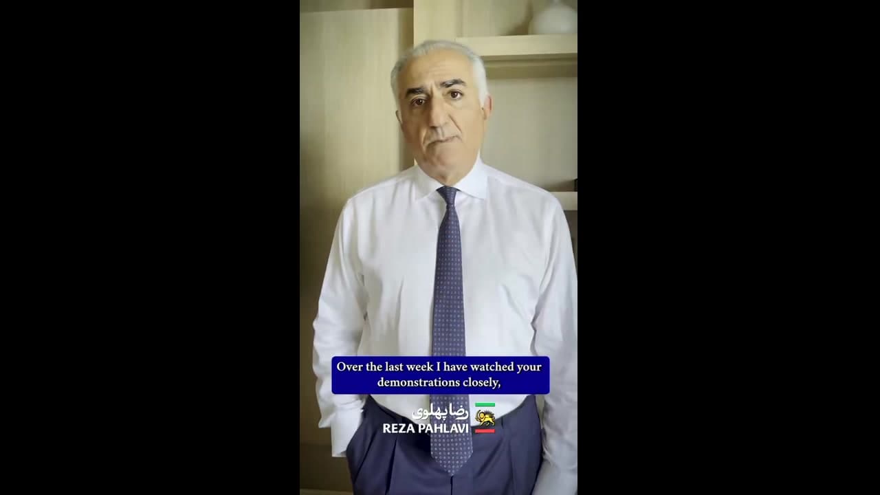 [Video] Iranian Crown Prince calls for nationwide chanting on January 8 and 9