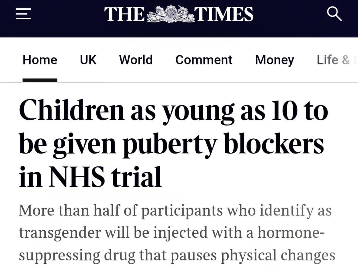 Featured image for: Hundreds of children to receive puberty blockers in NHS-approved experiment Hundreds of children to receive puberty blockers in NHS-approved experiment
