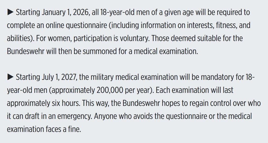 Featured image for: Germany Mandates Medical Exams for Young Men Amid Draft Debate Germany Mandates Medical Exams for Young Men Amid Draft Debate