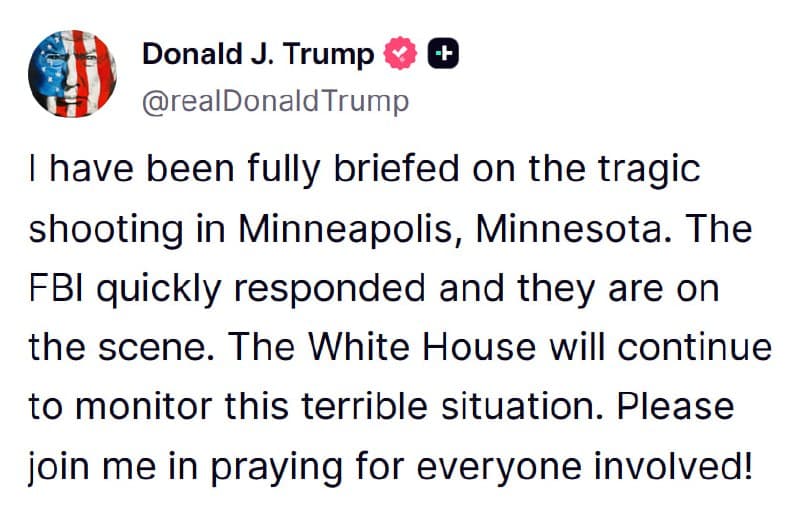 Featured image for: Trump Prays for Victims of Minneapolis Catholic School Shooting Trump Prays for Victims of Minneapolis Catholic School Shooting