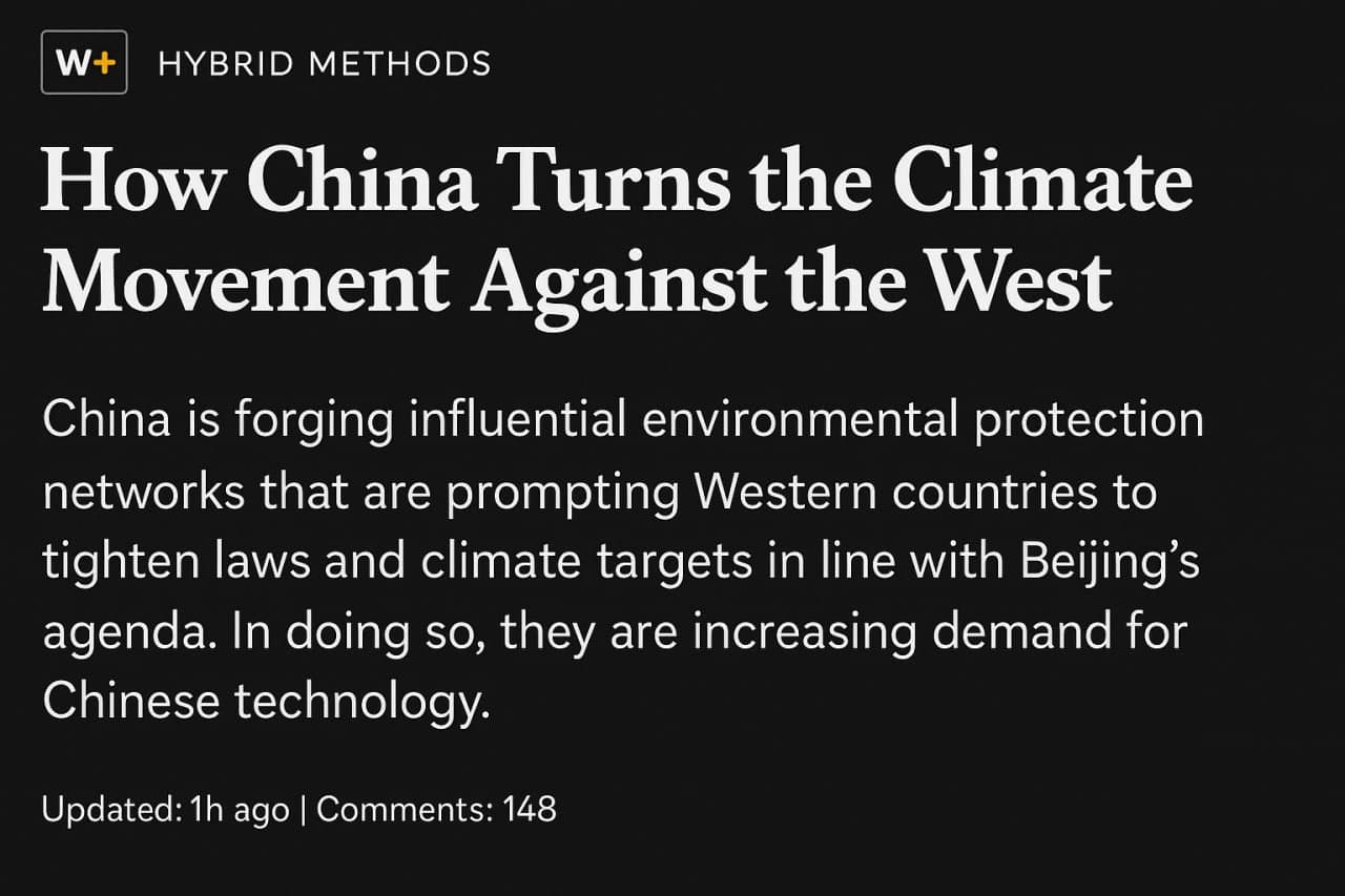 Featured image for: China influences Western countries to tighten environmental laws China influences Western countries to tighten environmental laws