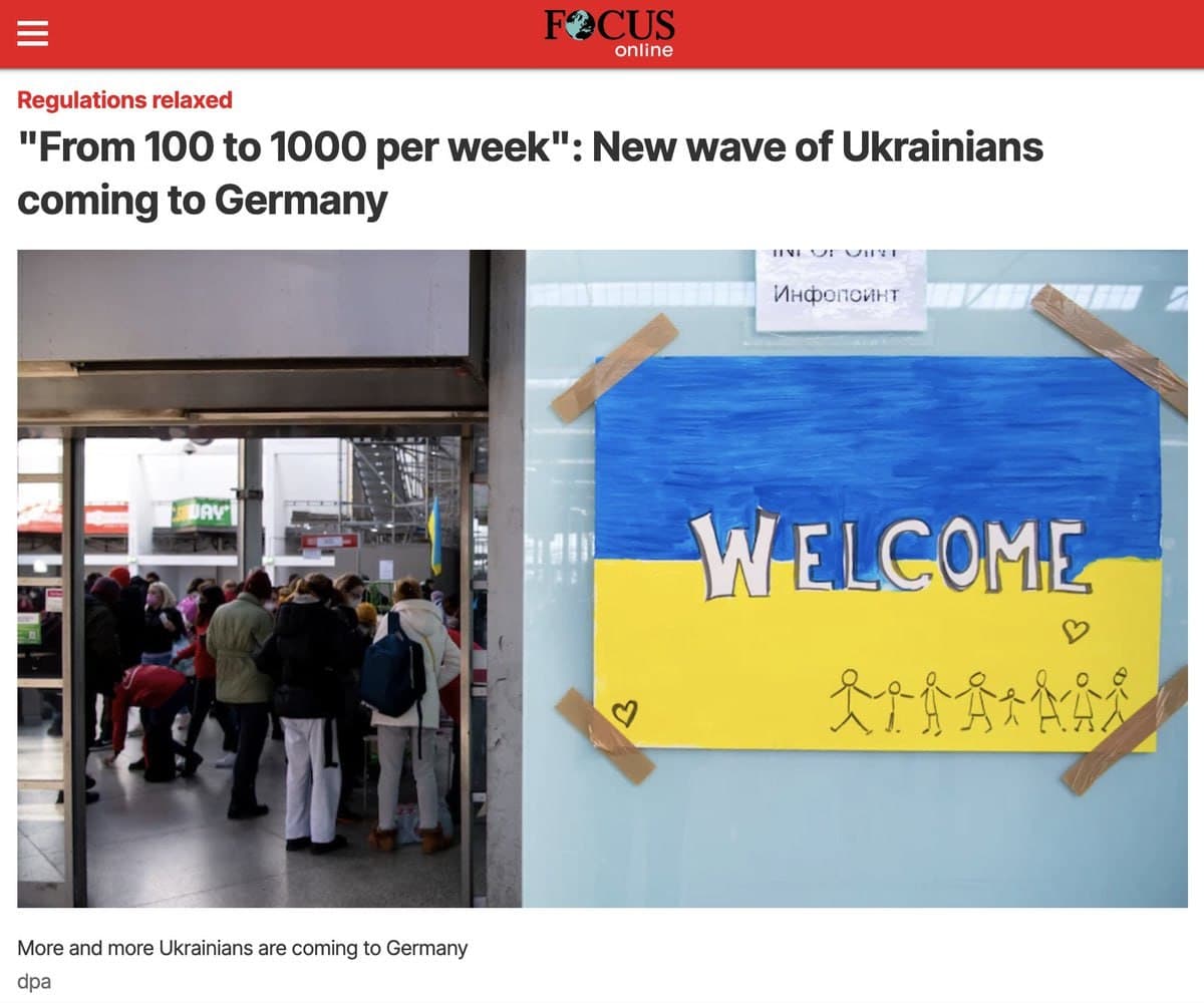 Featured image for: Number of Ukrainians seeking asylum in Germany increases dramatically Number of Ukrainians seeking asylum in Germany increases dramatically