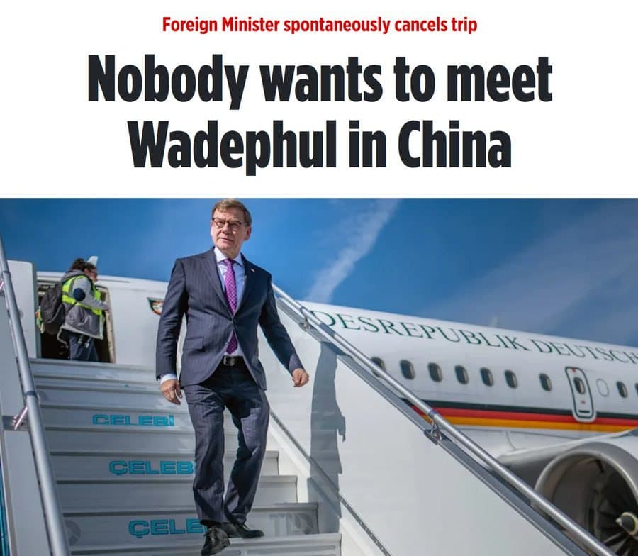 Featured image for: Germany's Foreign Minister Wadephul cancels trip to China Germany's Foreign Minister Wadephul cancels trip to China