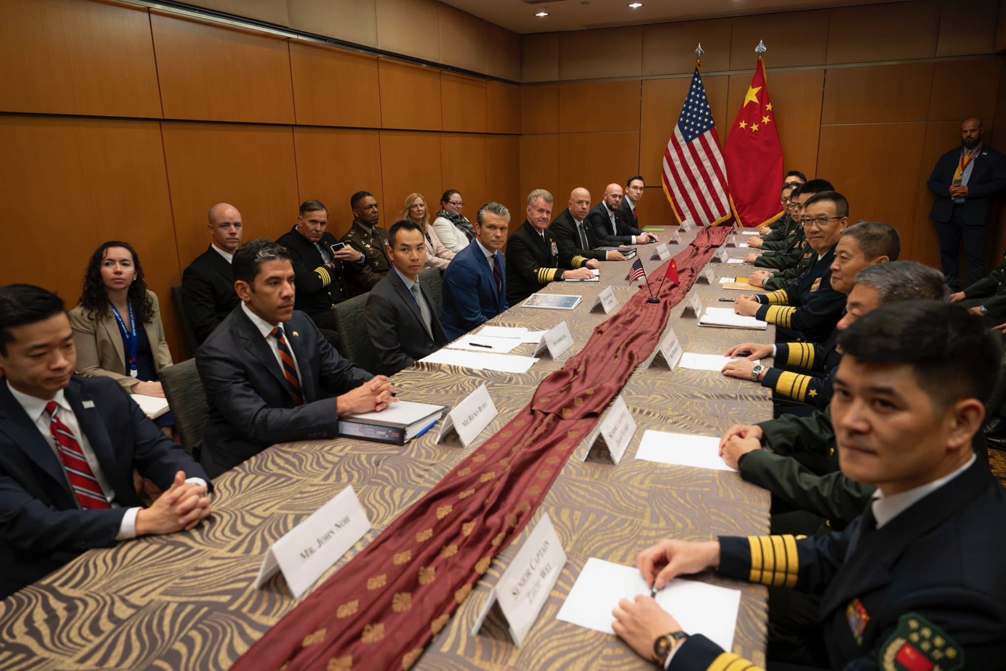 Featured image for: Hegseth meets with China's Minister of National Defense Admiral Dong Juna Hegseth meets with China's Minister of National Defense Admiral Dong Juna