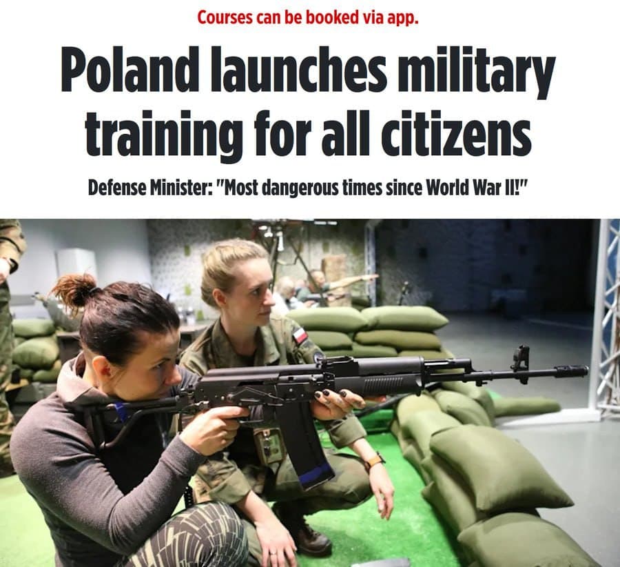 Featured image for: Poland launches military training for all citizens amid WWII-level dangers Poland launches military training for all citizens amid WWII-level dangers