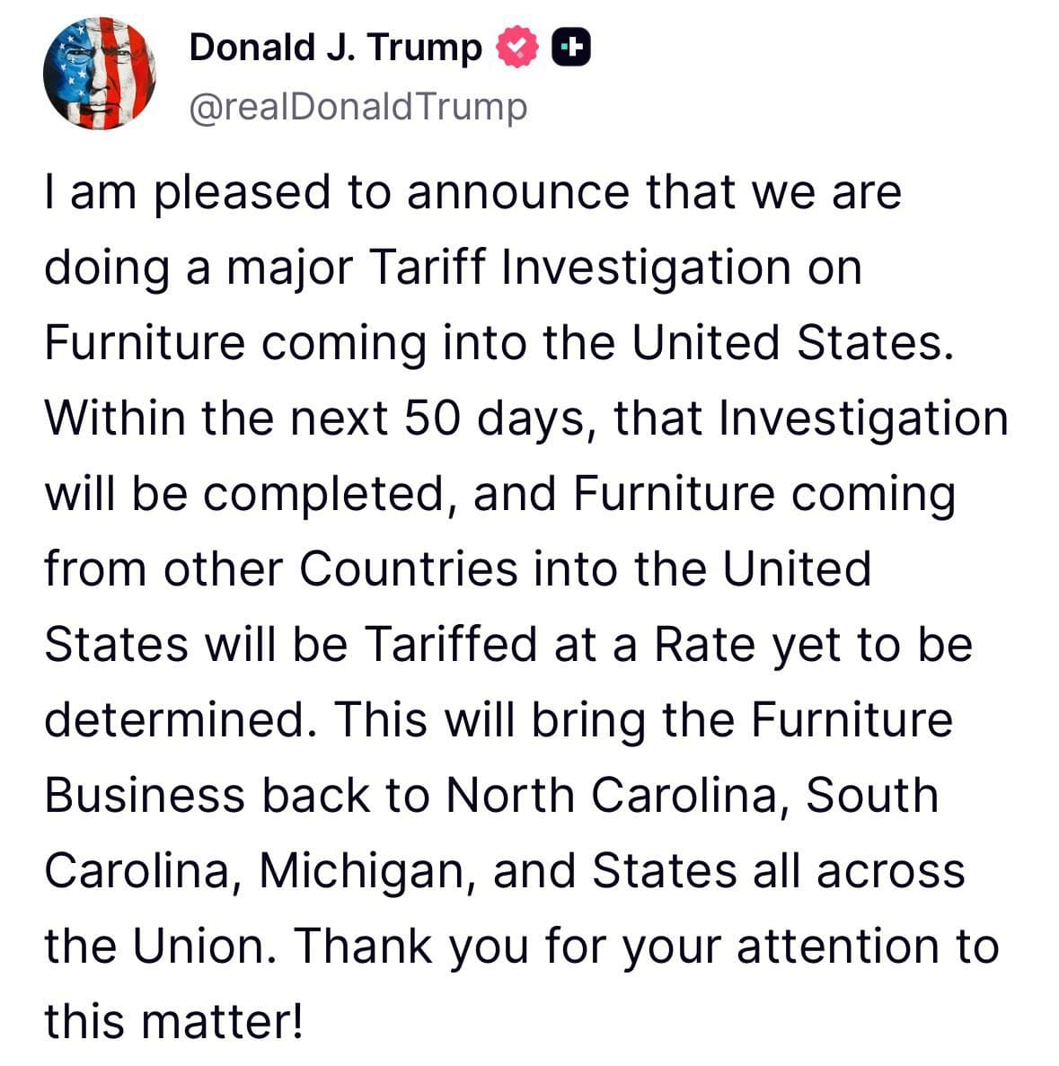 Featured image for: Breaking: Trump Announces 25% Tariffs on Imported Furniture in 50 Days Breaking: Trump Announces 25% Tariffs on Imported Furniture in 50 Days
