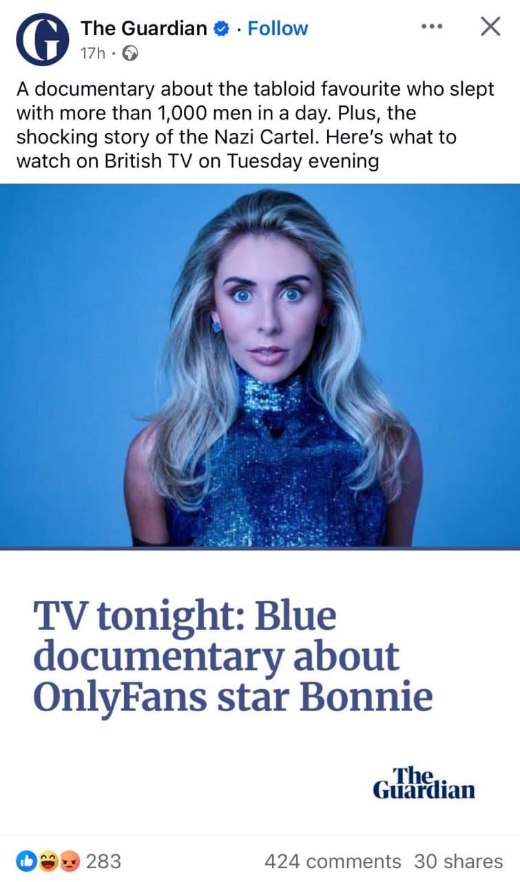 Featured image for: Days After Online Safety Act Launch, The Guardian Unveils Controversial Pornstar Documentary Days After Online Safety Act Launch, The Guardian Unveils Controversial Pornstar Documentary
