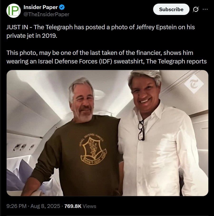 Featured image for: Controversial Photo of Epstein in IDF Sweatshirt Sparks New Speculations on Allegiances Controversial Photo of Epstein in IDF Sweatshirt Sparks New Speculations on Allegiances