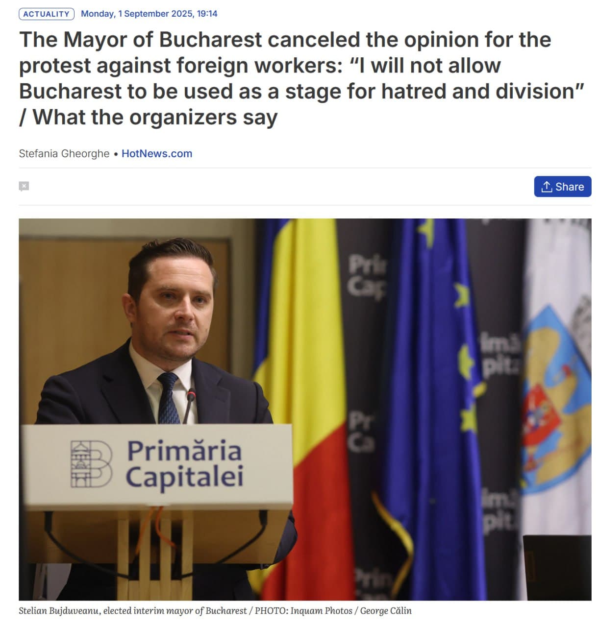 Featured image for: Bucharest Cancels Anti-Migration Protest Amid NGO Backlash Bucharest Cancels Anti-Migration Protest Amid NGO Backlash