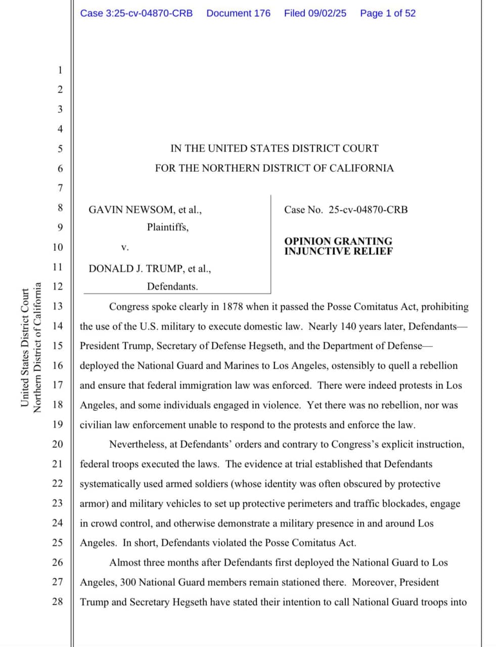 Featured image for: Judge Rules Trump and Hegseth Violated Law with Troop Deployment in LA Judge Rules Trump and Hegseth Violated Law with Troop Deployment in LA