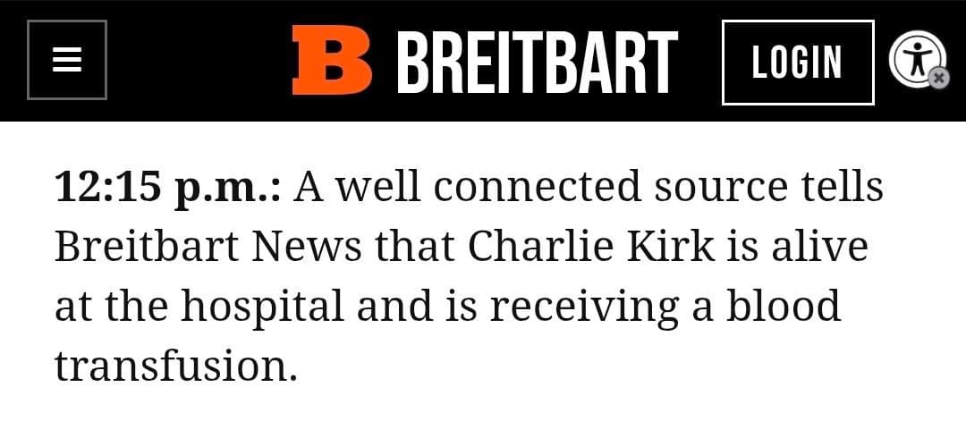 Featured image for: Charlie Kirk Receives Blood Transfusions, Remains in Stable Condition Charlie Kirk Receives Blood Transfusions, Remains in Stable Condition