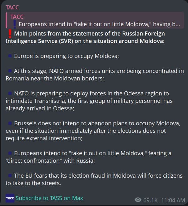 Featured image for: Russian SVR claims EU plans to occupy Moldova amid ongoing influence struggle Russian SVR claims EU plans to occupy Moldova amid ongoing influence struggle
