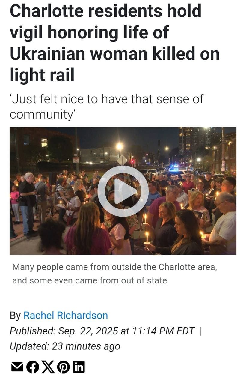 Featured image for: Vigil held for Iryna in South end of Charlotte Vigil held for Iryna in South end of Charlotte