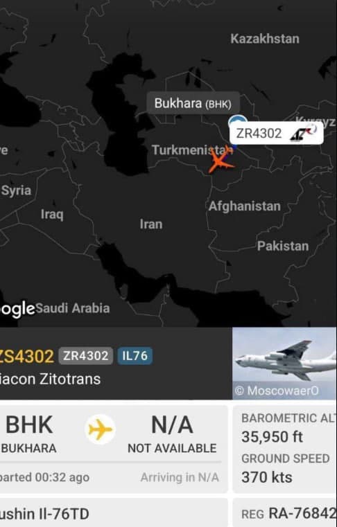 Featured image for: Russian cargo plane heads to Iran amid increased military activity Russian cargo plane heads to Iran amid increased military activity
