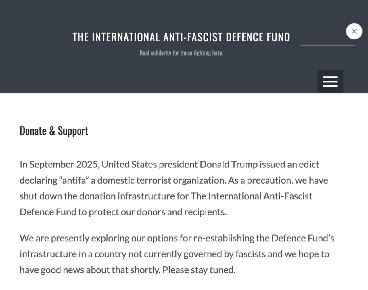 Featured image for: International Antifa Defence Fund shuts down donation infrastructure International Antifa Defence Fund shuts down donation infrastructure