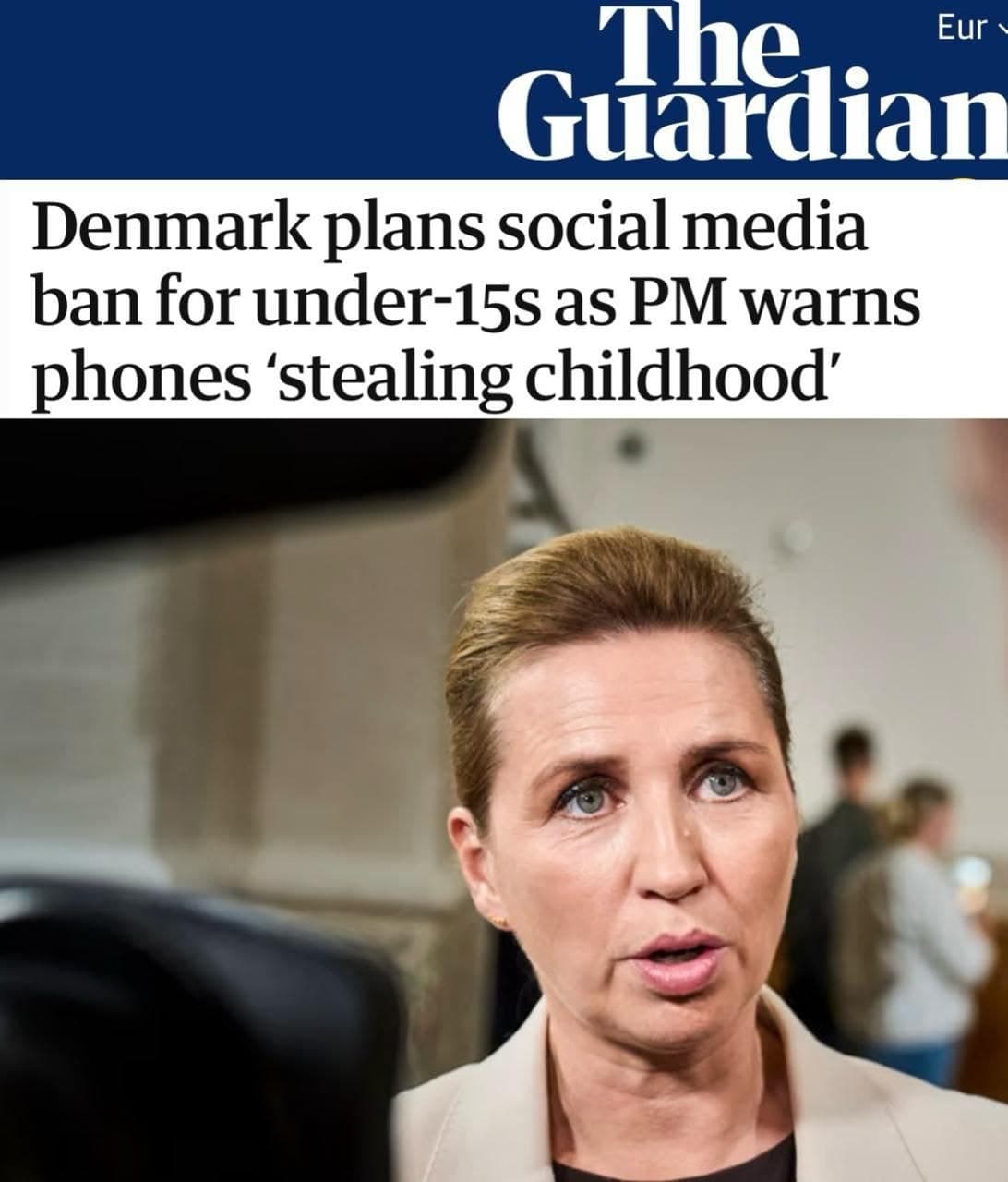 Featured image for: Denmark to ban social networks for children under 15 next year Denmark to ban social networks for children under 15 next year